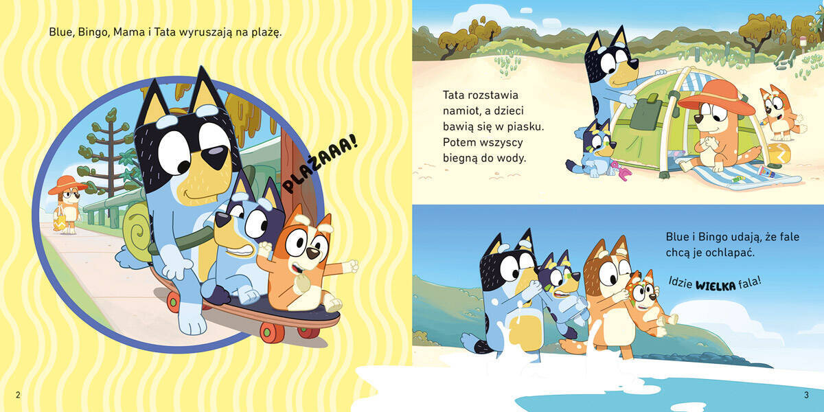 Blue Bluey Plaża Moja Czytanka 3+ HarperKids_2