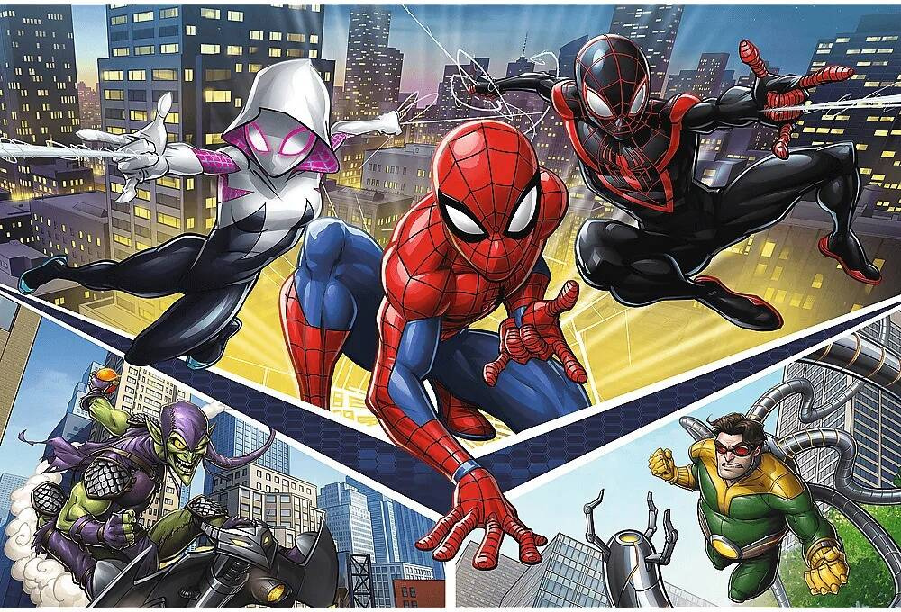 Puzzle 160 Układanka SPIDERMAN Superbohater Marvel Złoczyńcy 6+ Trefl 15422_1