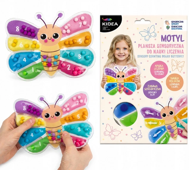 Plansza sensoryczna do nauki liczenia Derform Motylek
