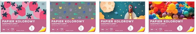 Papier Kolorowy Samoprzylepny B5 8 Arkuszy 170g Interdruk_2