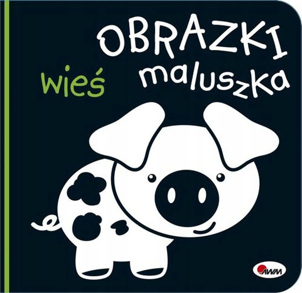 Książeczka Kontrastowa Harmonijkowa Obrazki Maluszka WIEŚ 0+ AWM_1