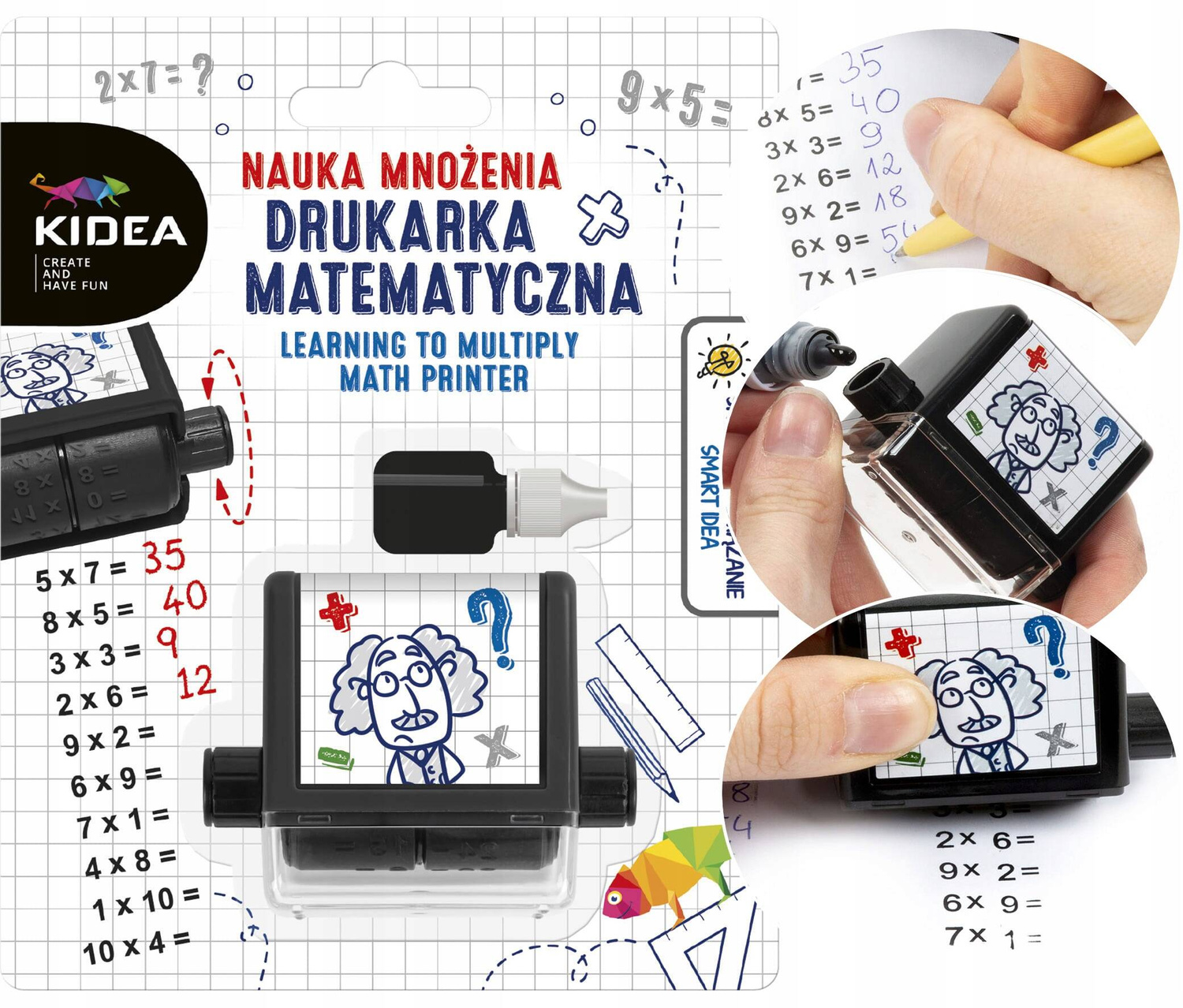 Drukarka Matematyczna Szkolna Nauka MNOŻENIA Mnożenie Zabawa Kidea_1