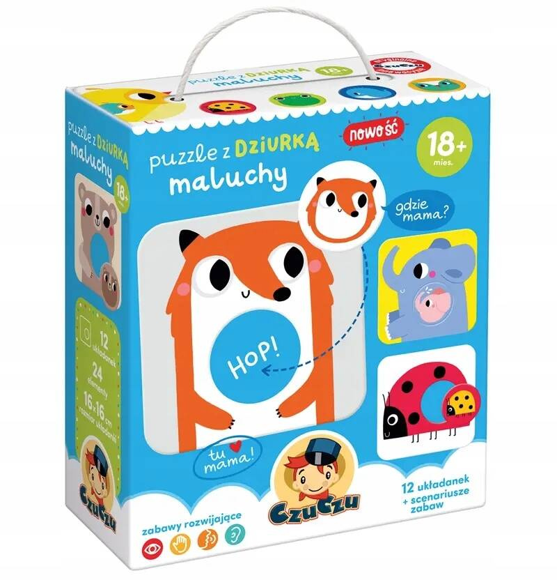 Puzzle Z Dziurką Maluchy 18M+ CzuCzu_1