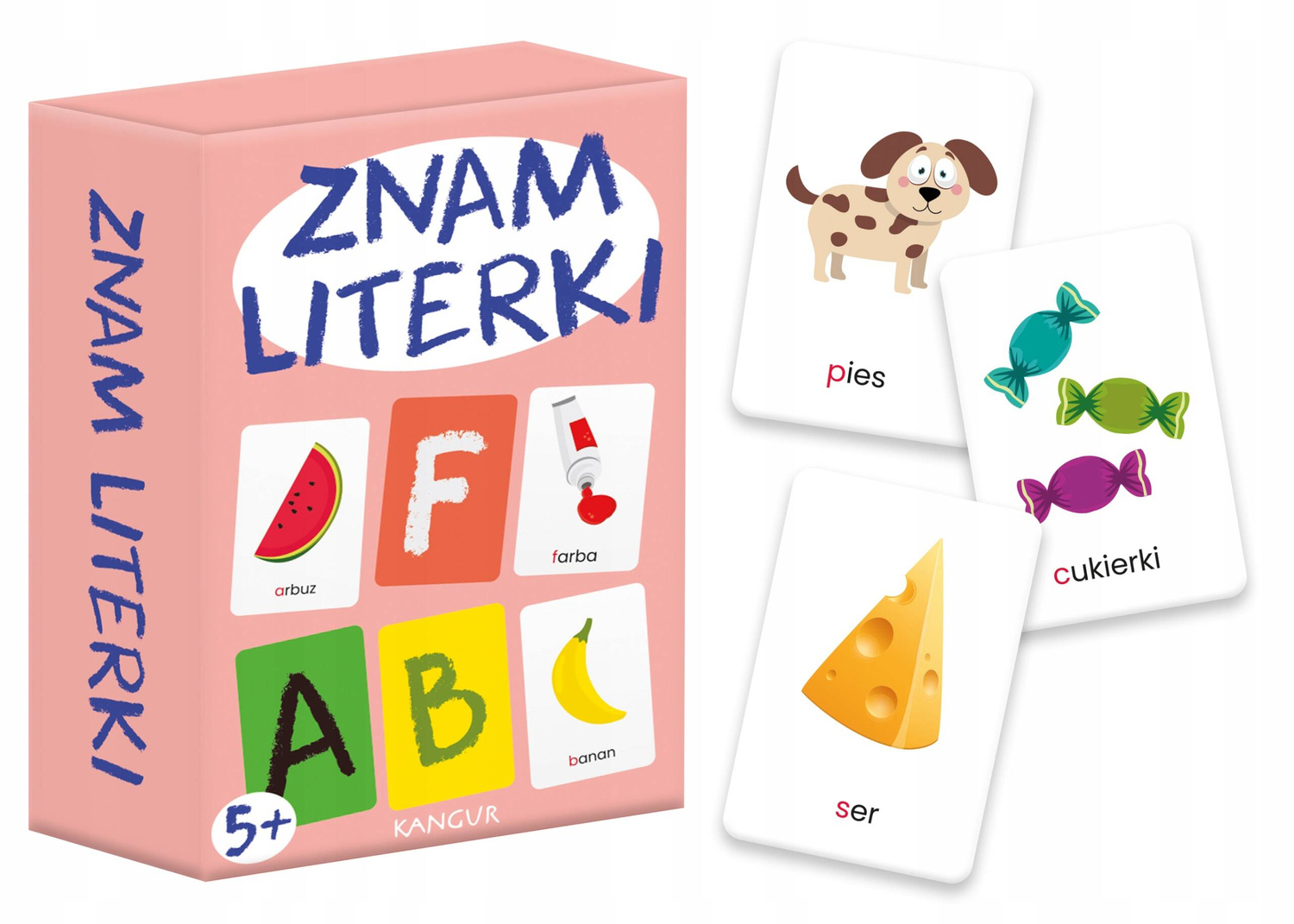 Znam Literki Mini Gra Karty Edukacyjne Do Nauki Alfabetu 5+ Kangur_2