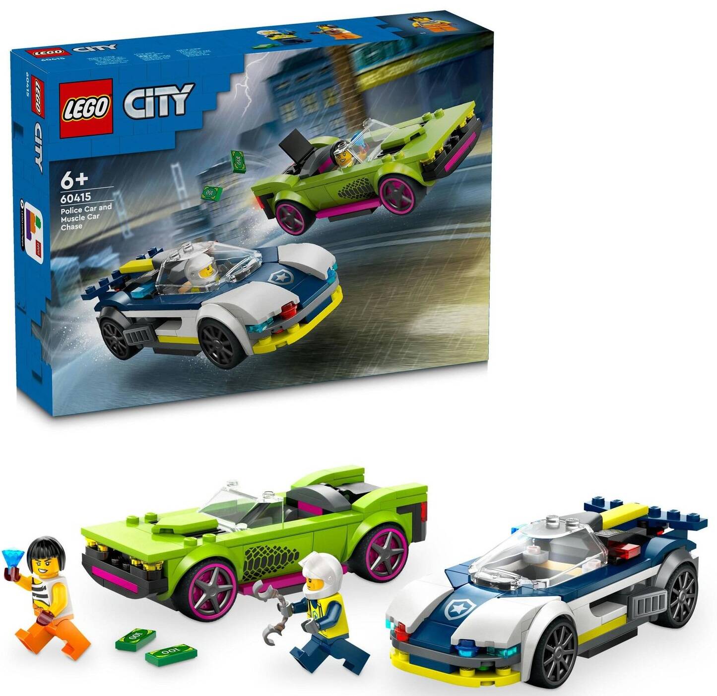 LEGO City Pościg Radiowozu Za Muscle Carem 213 el. 6+ 60415_1