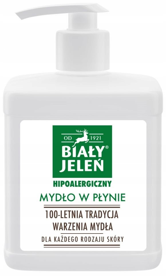 Mydło W Płynie Biały Jeleń 500 ml Hipoalergiczne Naturalne Dozownik_2