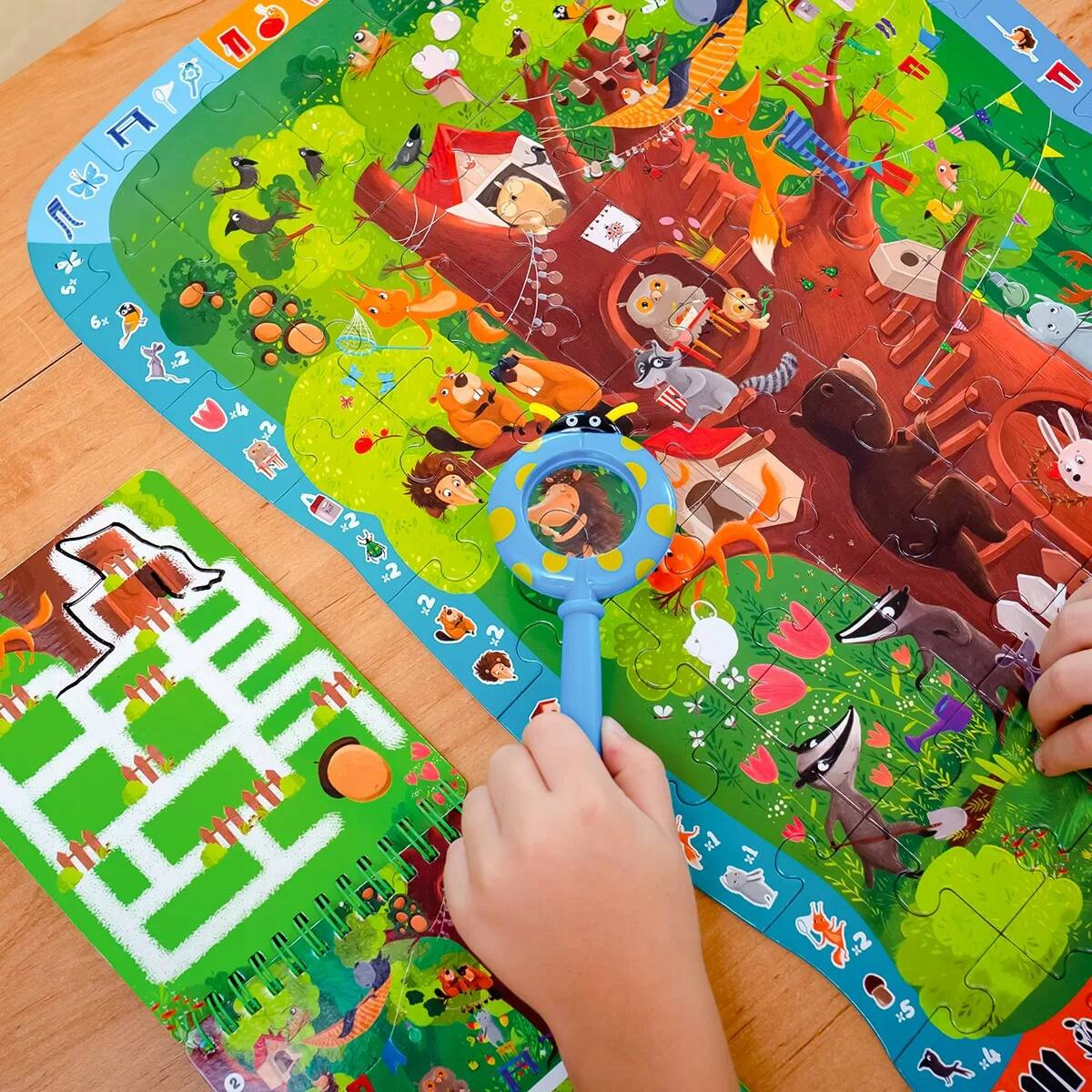 Puzzle Gra Edukacyjna Detektyw FOREST STORY Z Lupą 3+ Roter Kafer_2