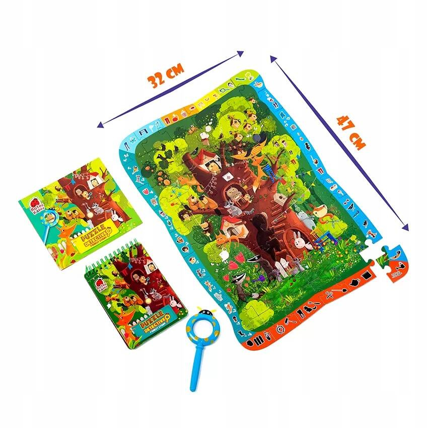 Puzzle Gra Edukacyjna Detektyw FOREST STORY Z Lupą 3+ Roter Kafer_5