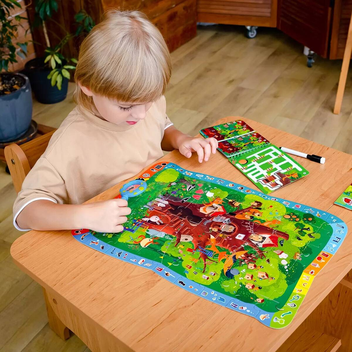 Puzzle Gra Edukacyjna Detektyw FOREST STORY Z Lupą 3+ Roter Kafer_6