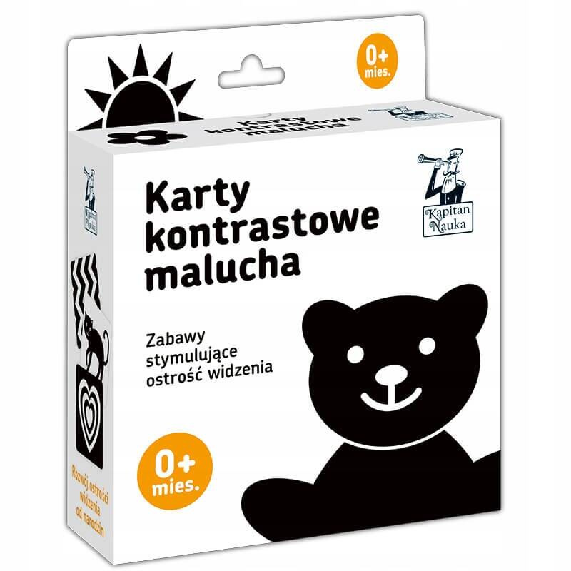 Karty Kontrastowe Malucha Stymulujące Wzrok 0M+ Kapitan Nauka_1