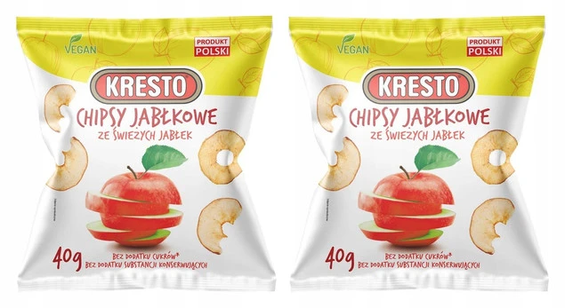 KRESTO Chipsy Jabłkowe 40 g x2