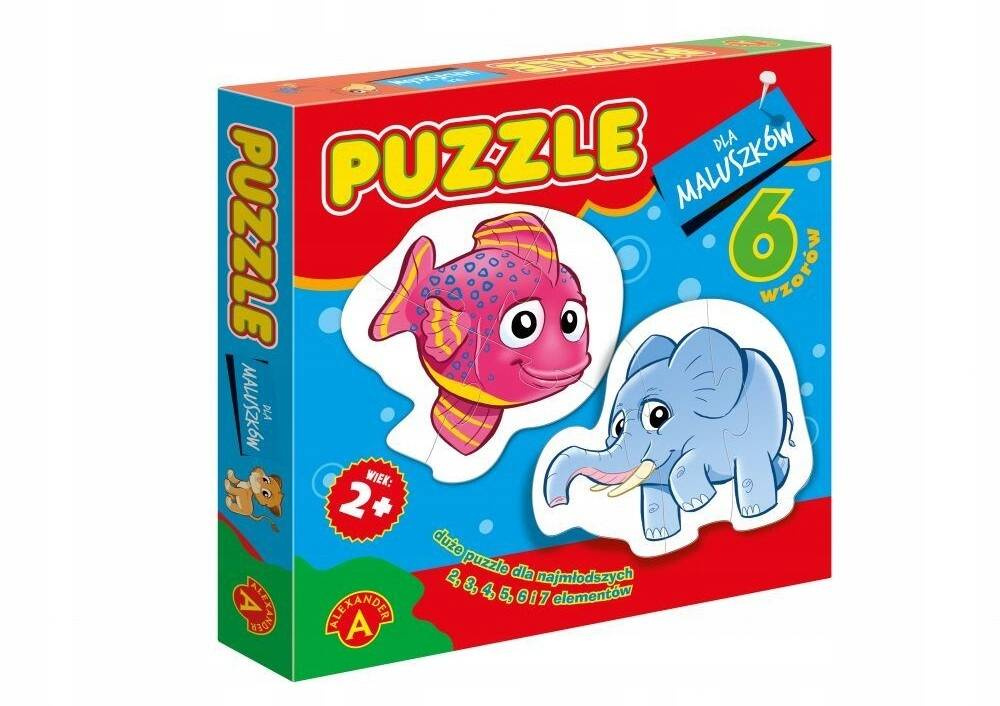 Puzzle Dla Maluszków Zwierzęta 2 Edukacyjne 6 Wzorów 2+ Alexander 1733_2