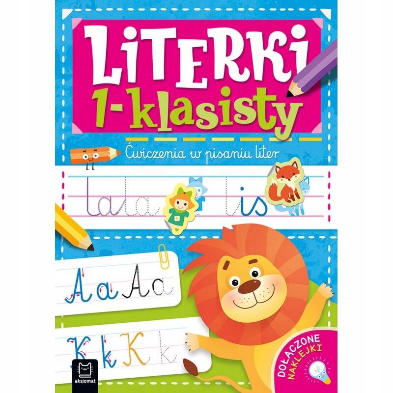 Literki 1-Klasisty Ćwiczenia W Pisaniu Liter + Naklejki Agnieszka Bator 4+_1