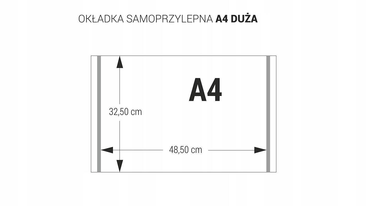 Okładka Szkolna Na Zeszyt Książki A4 SAMOPRZYLEPNA 1 szt. Biurfol_2