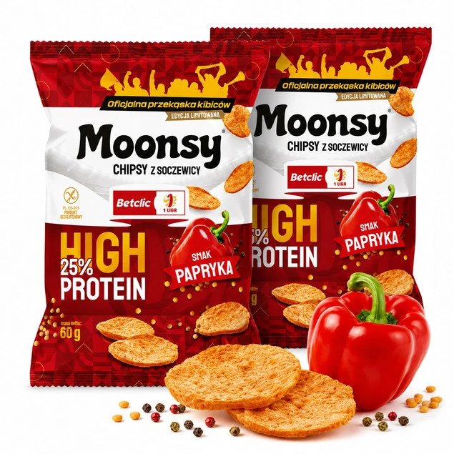 Chipsy z soczewicy papryka 60g Eurowafel x2