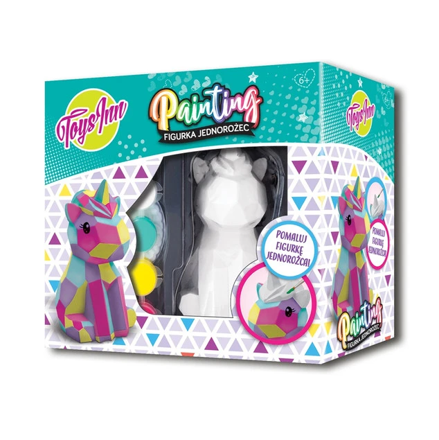Figurka 3D Do Pomalowania JEDNOROŻEC + Farby Pędzelek 6+ Stnux STN6338_1
