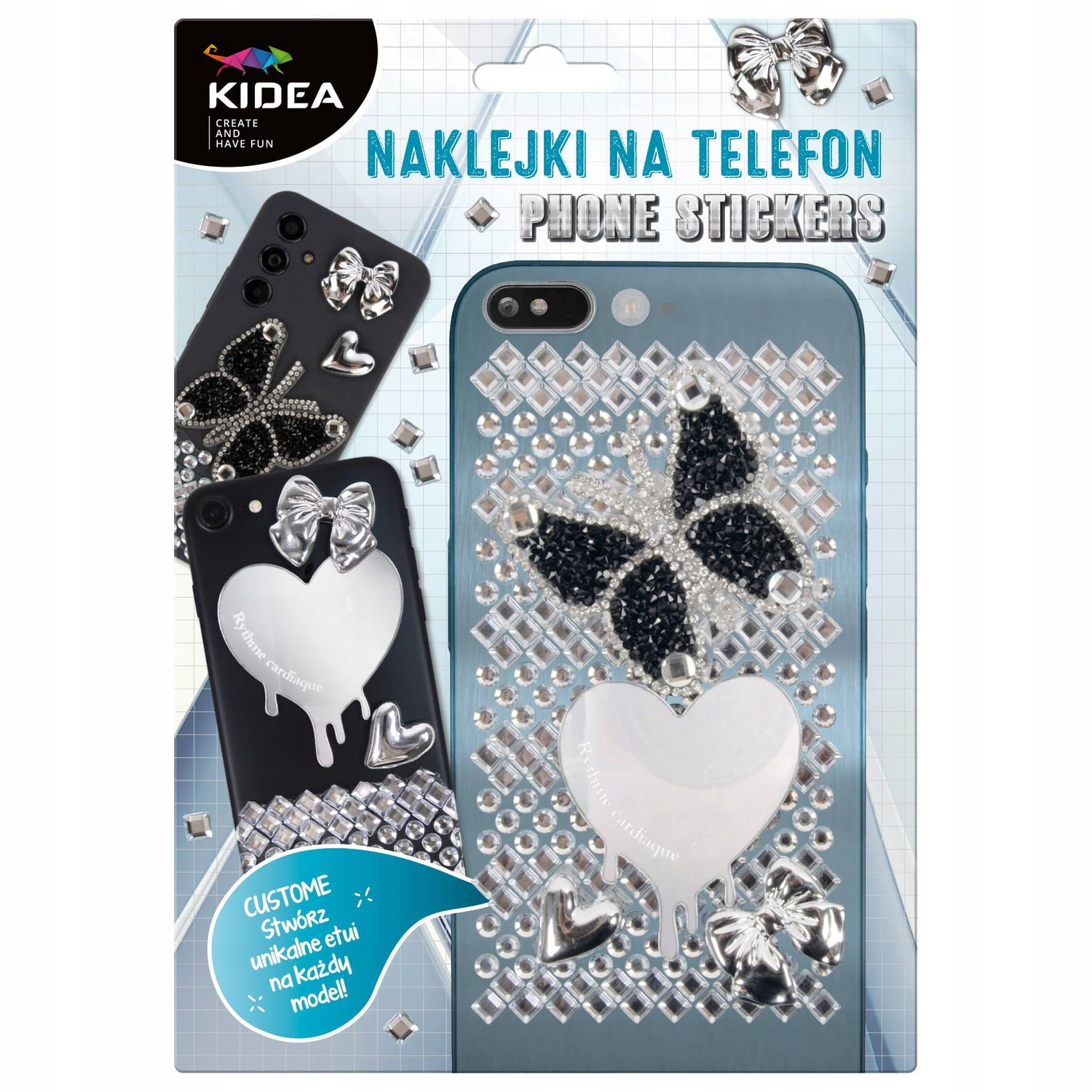 Naklejki Na TELEFON Wypukłe Puffy BLING BLING Kidea_5