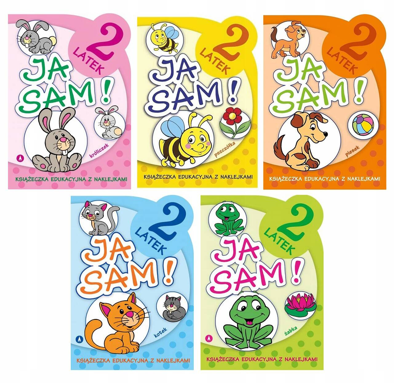 JA SAM 2-Latek PAKIET 5 Książeczek Edukacyjnych Z Naklejkami 2+ Skrzat_1