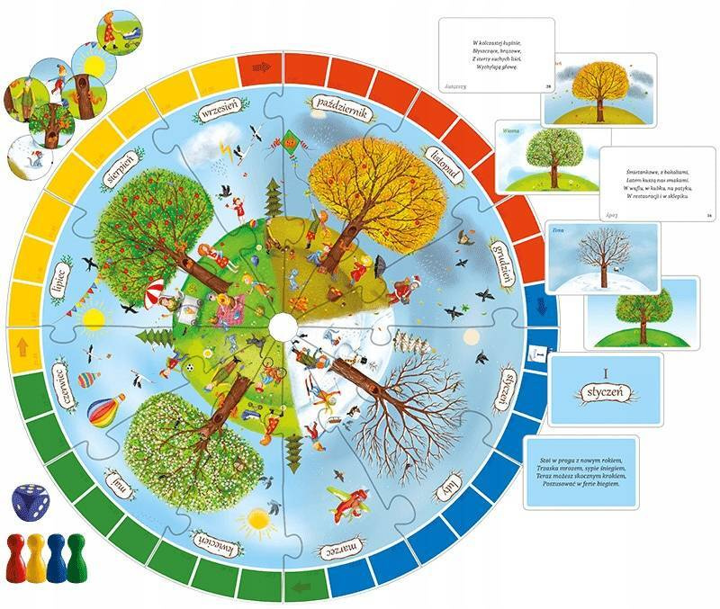 Gra Obserwacyjna Rok Na Okrągło Edukacyjna Miesiące i Pory Roku 3+ Adamigo_2