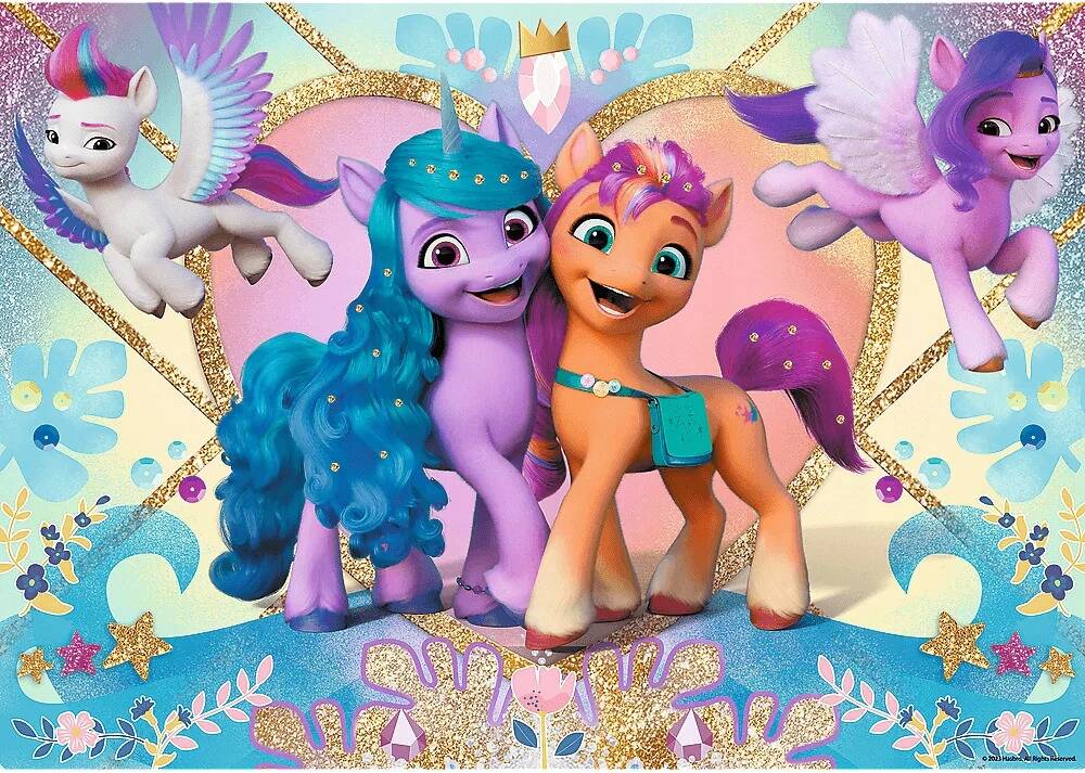 Puzzle 100 Układanka MY LITTLE PONY Błyszczące Kucyki Brokatowe 3+ Trefl_1