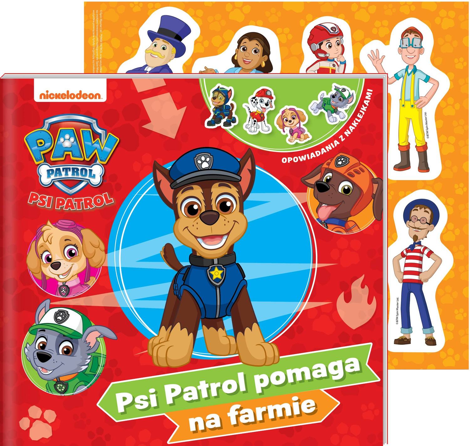 PSI PATROL Opowiadania Z Naklejkami POMAGA NA FARMIE Media Service Zawada_1