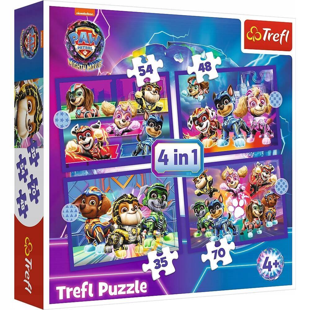 Puzzle 4w1 Układanka Dla Dzieci Psi Patrol PSI PATROL DRUŻYNA 4+ Trefl_1