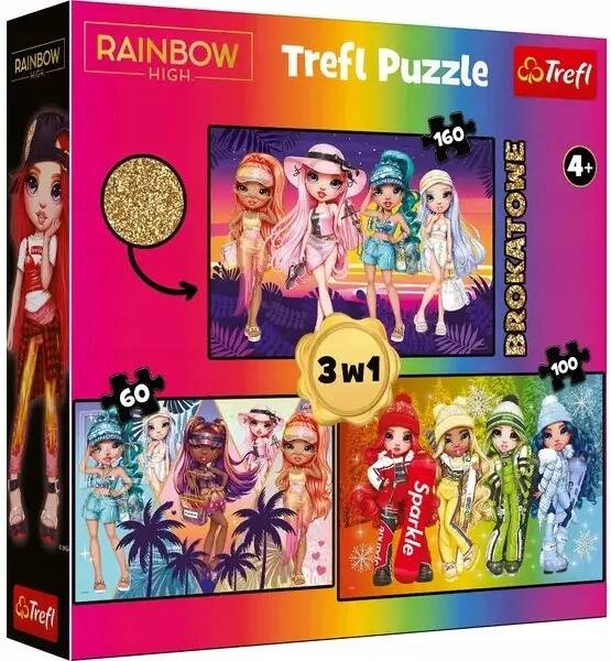 Puzzle 3w1 Układanka RAINBOW HIGH Lalki Laleczki 4+ Trefl_1