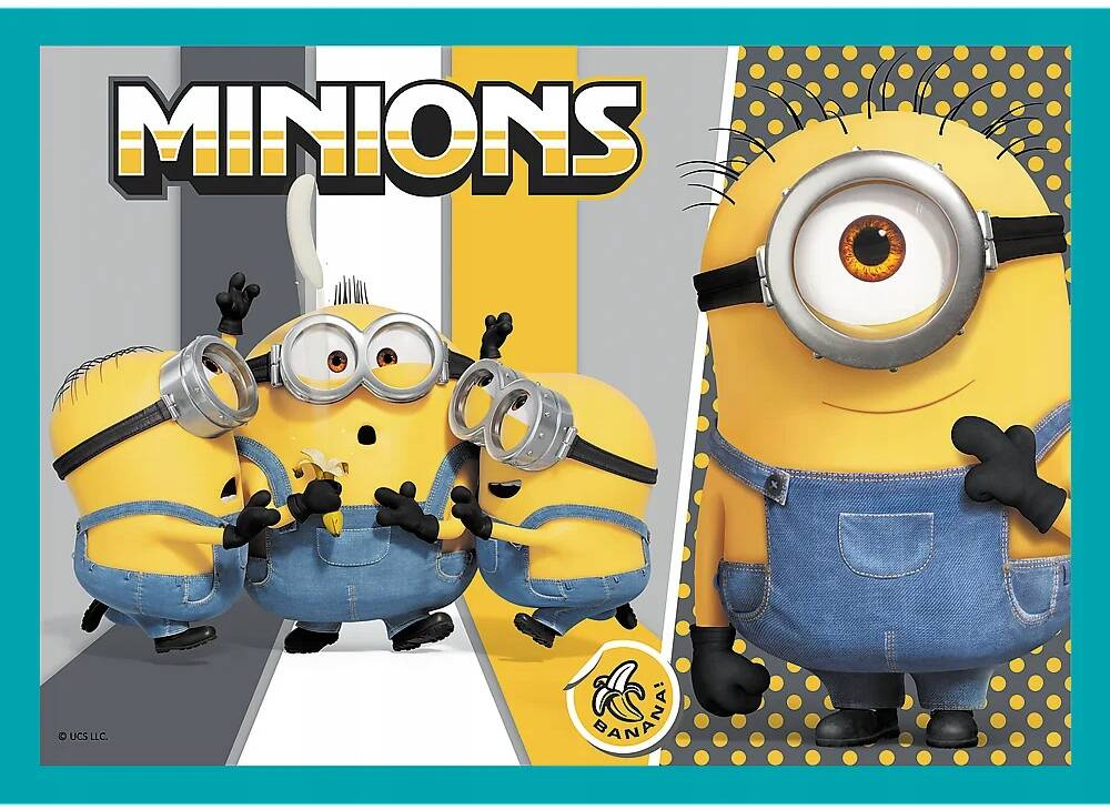 Puzzle 4w1 Układanka Bajka MINIONKI Wesołe Gru 4+ Trefl 34339_2