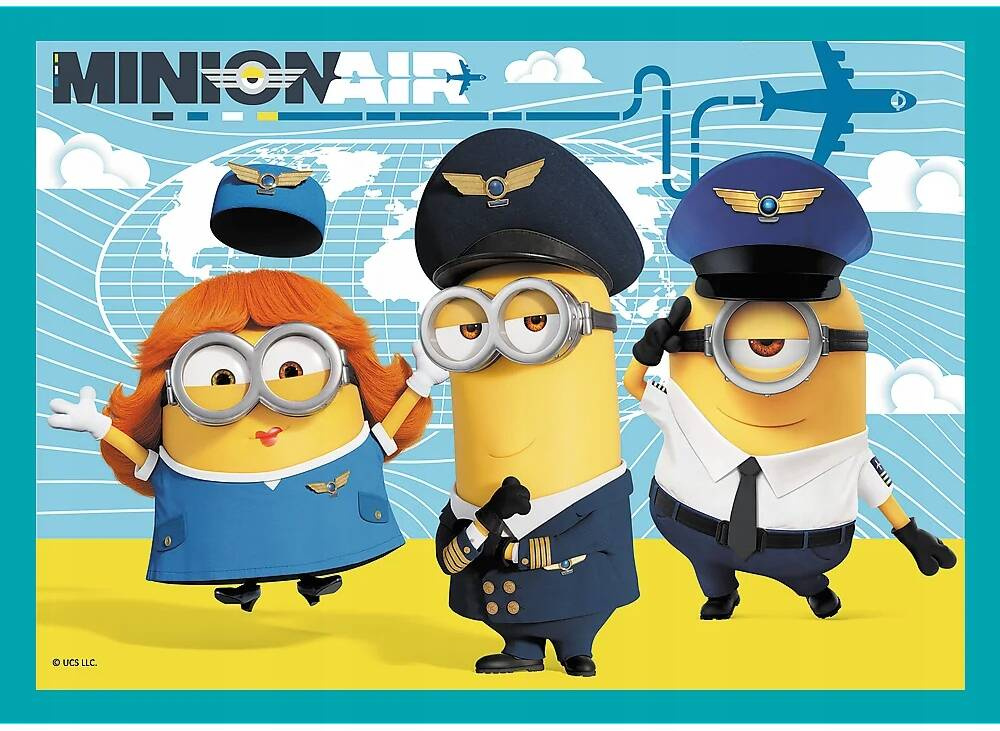 Puzzle 4w1 Układanka Bajka MINIONKI Wesołe Gru 4+ Trefl 34339_3