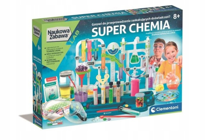 Laboratorium Super Chemia Doświadczenia Naukowa Zabawa 8+ Clementoni_5