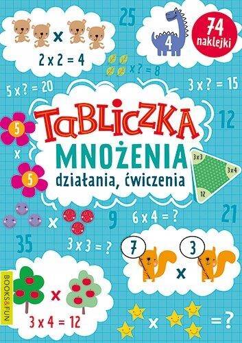 Tabliczka Mnożenia Działania Ćwiczenia + Naklejki BooksAndFun_1