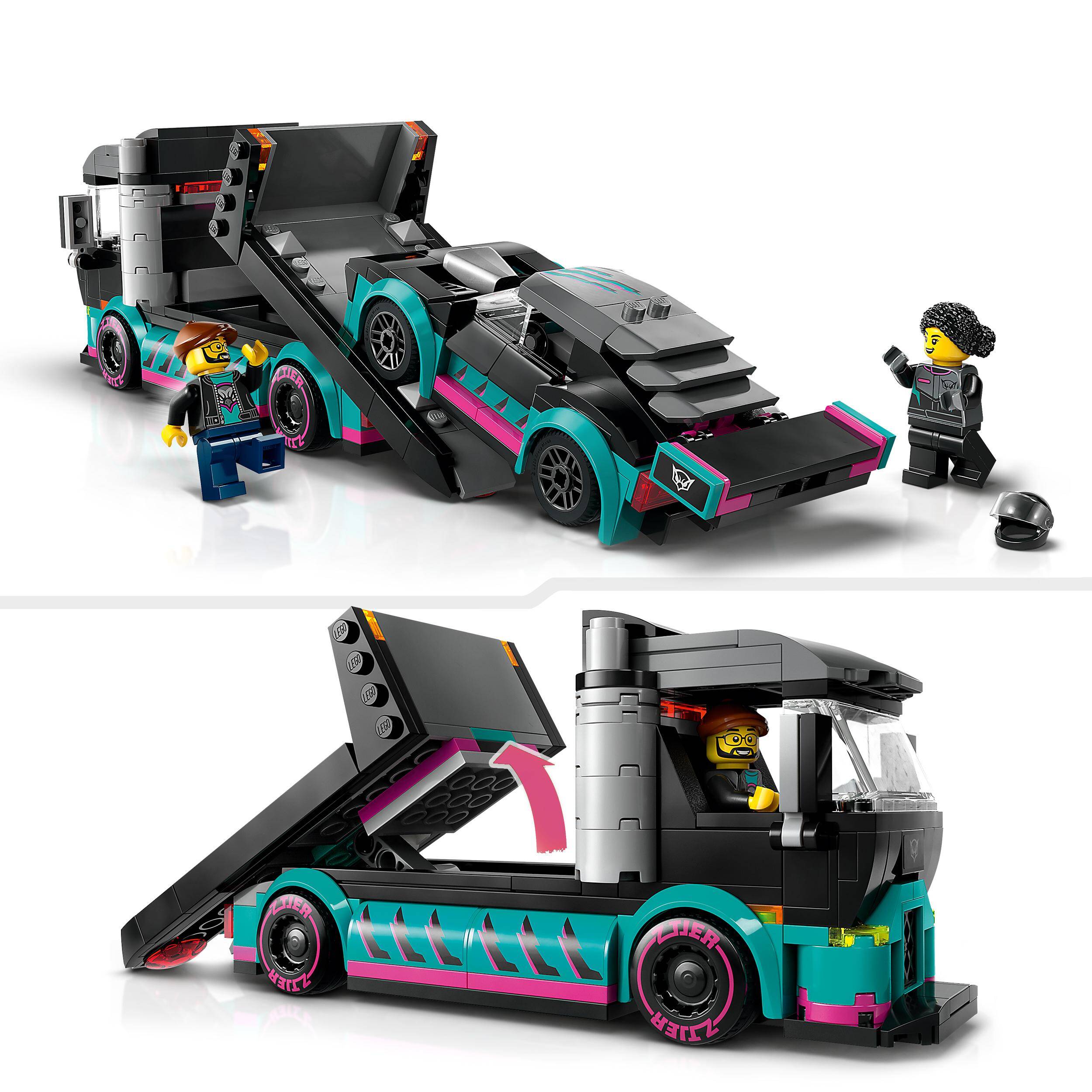LEGO City Samochód Wyścigowy i Laweta 328el. 6+ 60406_7
