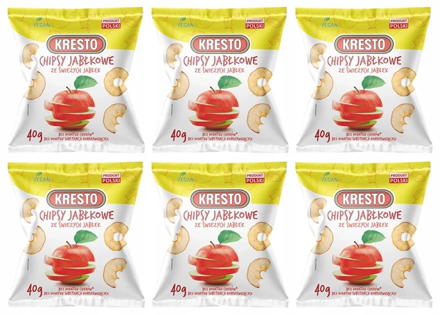 KRESTO Chipsy Jabłkowe 40 g x6