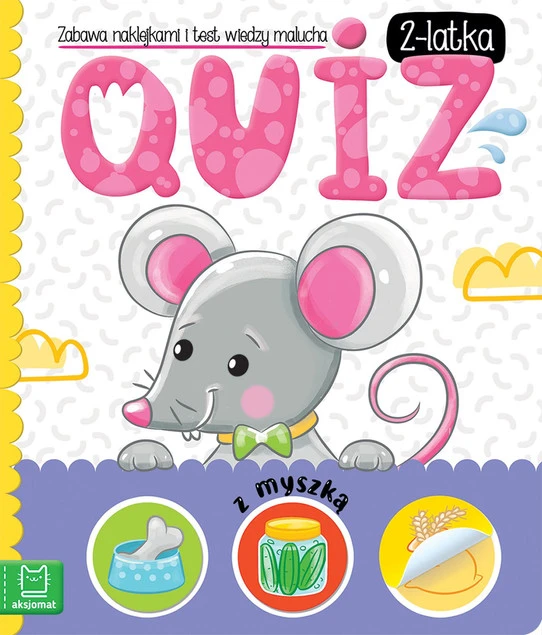 Quiz 2-Latka Dwulatka Z Myszką Zabawa Naklejkami i Test 0+ Aksjomat 3498_1