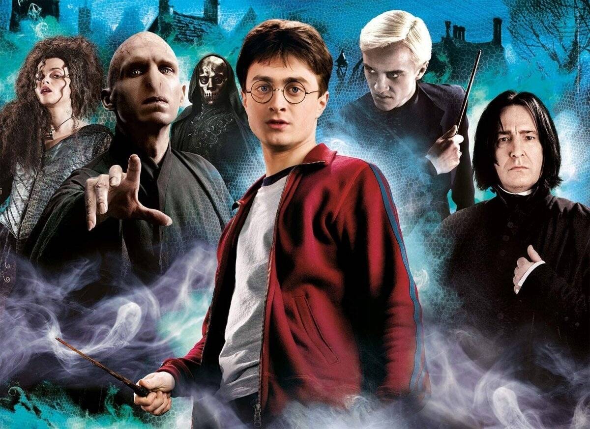 Puzzle 1000 Układanka HARRY POTTER Malfoy Snape Voldemort 14+ Clementoni_1