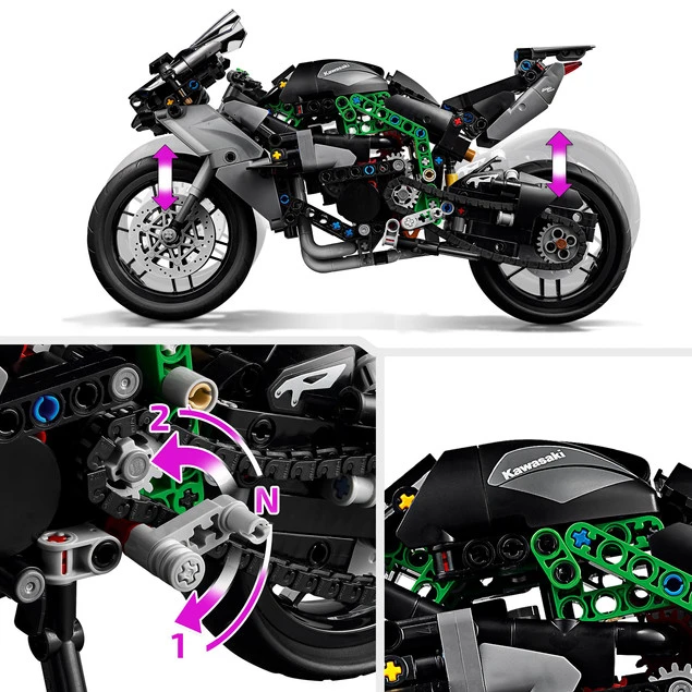 LEGO Technic Kawasaki Ninja H2R – widok z boku