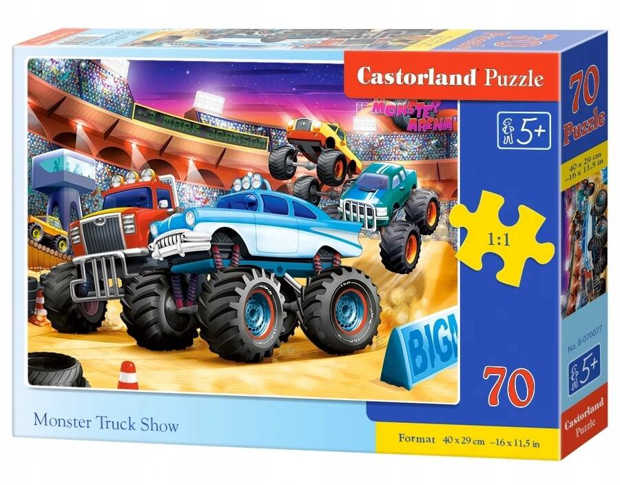 Puzzle 70 Układanka Dla Dzieci Auto MONSTER TRUCK Samochód 5+ Castorland_2