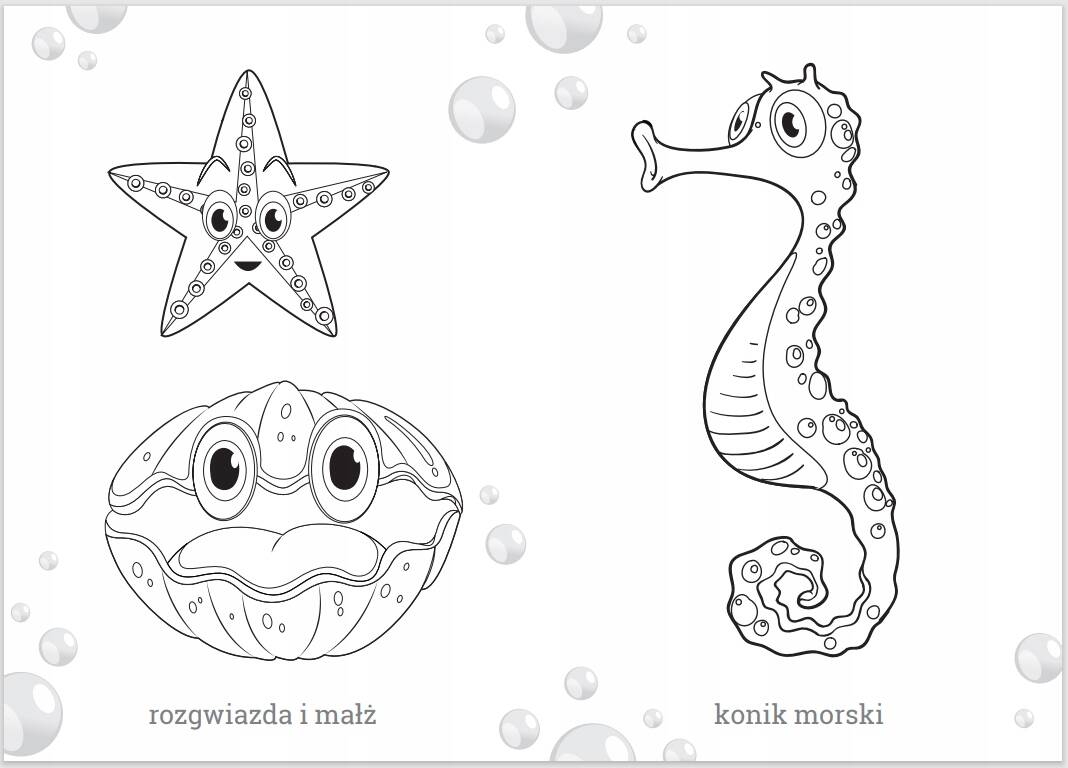 Kolorowanka Maluszkowe Malowanie Zwierzęta Morskie 2+ Skrzat_3