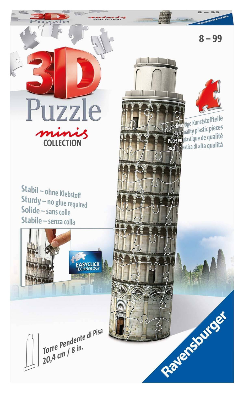 Puzzle 3D Układanka 54 Mini Budowle KRZYWA WIEŻA W PIZIE Ravensburger 11247_3