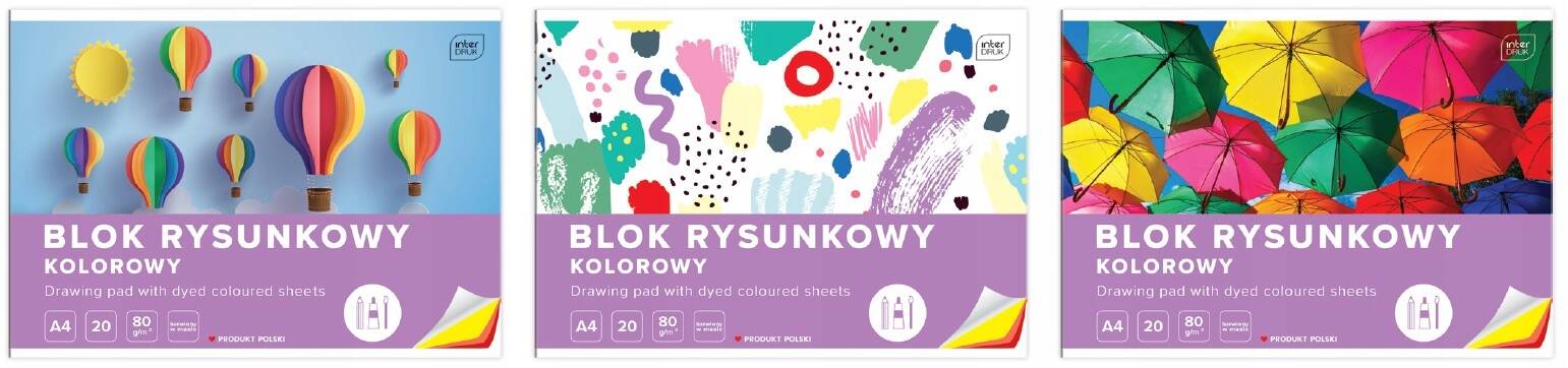 Blok Rysunkowy Szkolny A4 20k KOLOROWY Interdruk_2