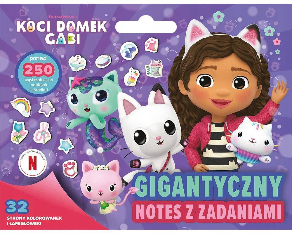 Książka Aktywizująca Koci Domek Gabi. Gigantyczny Notes z Zadaniami 3+_1