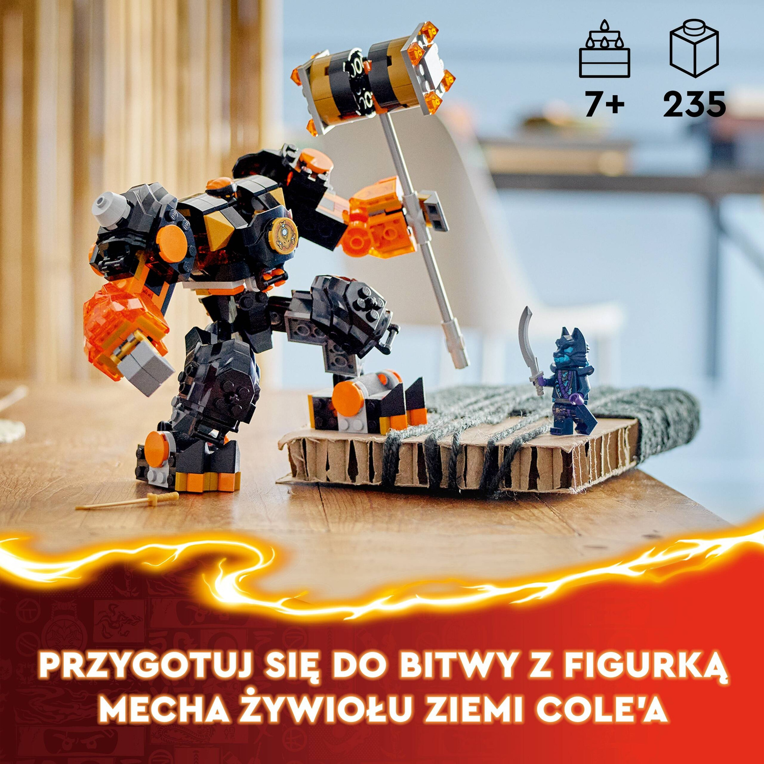 LEGO Ninjago Mech Żywiołu Ziemi Cole’a 235el. 7+ 71806_7