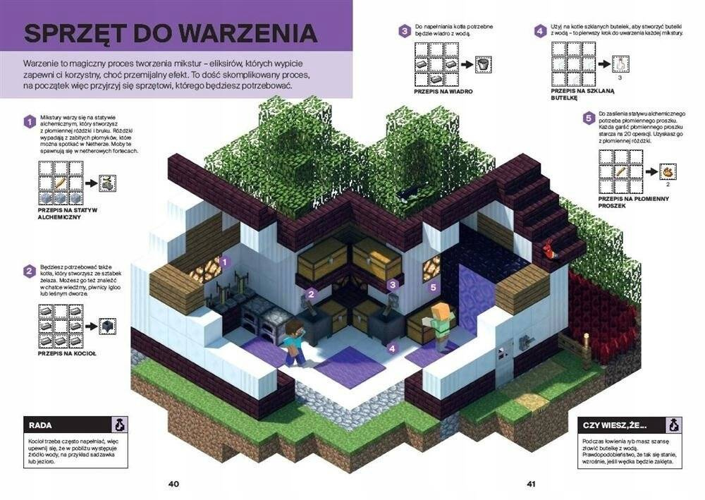 Minecraft Podręcznik Zaklęć i Mikstur Stephanie Milton 8+ HarperKids_2