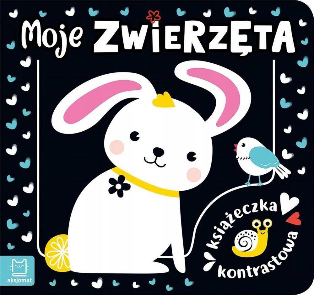Książeczka Kontrastowa Moje Zwierzęta Spostrzegawczość 0+ Aksjomat_1