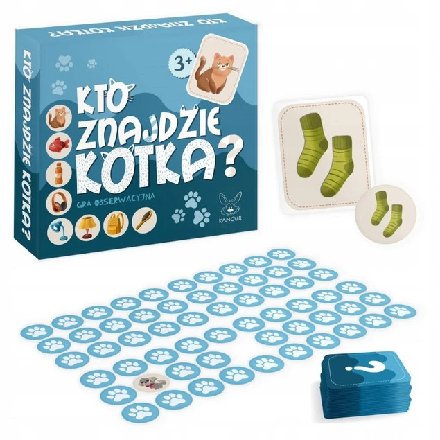 Kto znajdzie kotka gra obserwacyjna Kangur