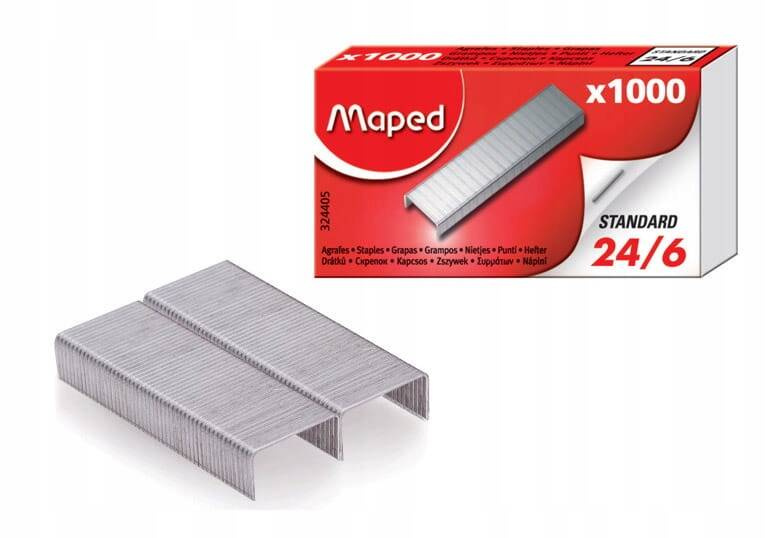 Zszywki 24/6 Galwanizowane Ostre 1000 Sztuk Maped_1