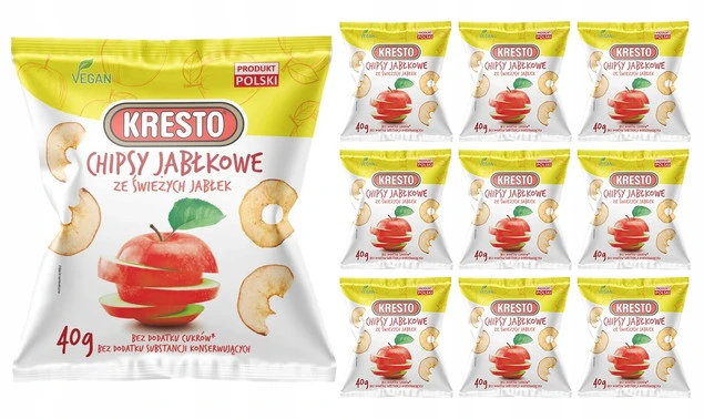 KRESTO Chipsy Jabłkowe 40 g x10