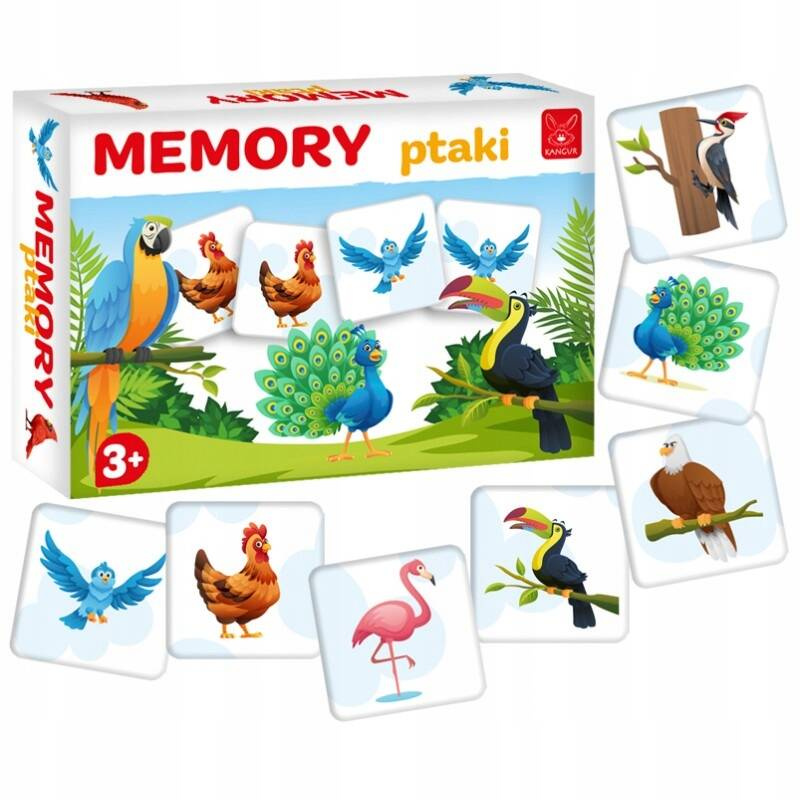 Memory Ptaki Rodzinna Gra Pamięciowa Dla Dzieci 3+ Kangur_2