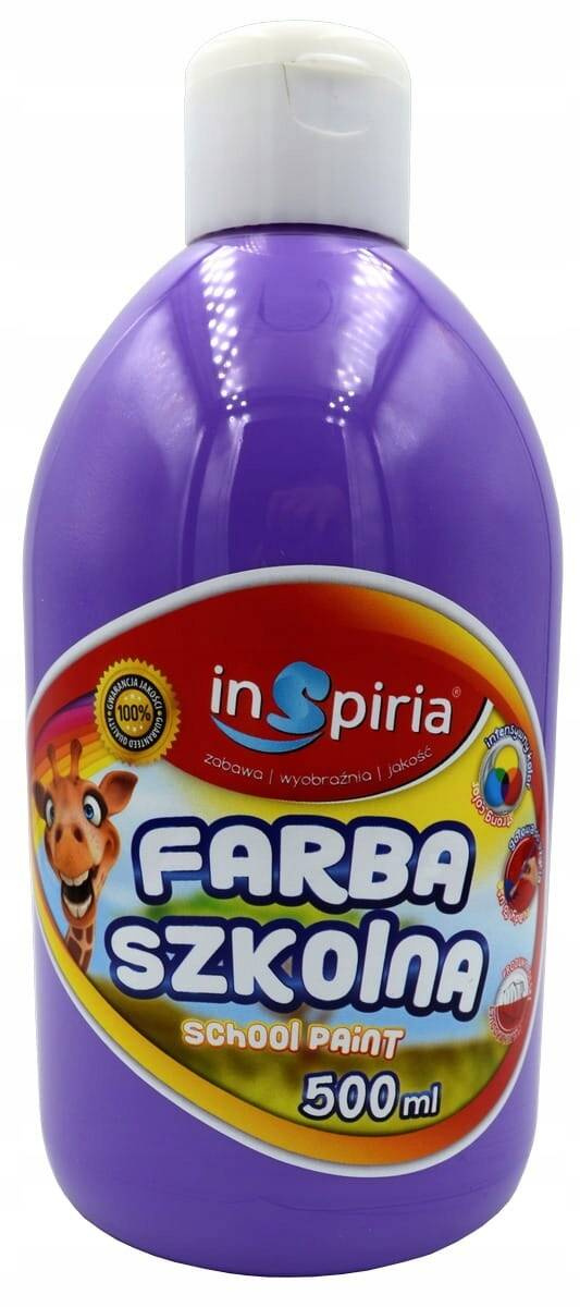 Farba Plakatowa Szkolna 500ml LAWENDOW Fioletowa Inspiria 8175_1