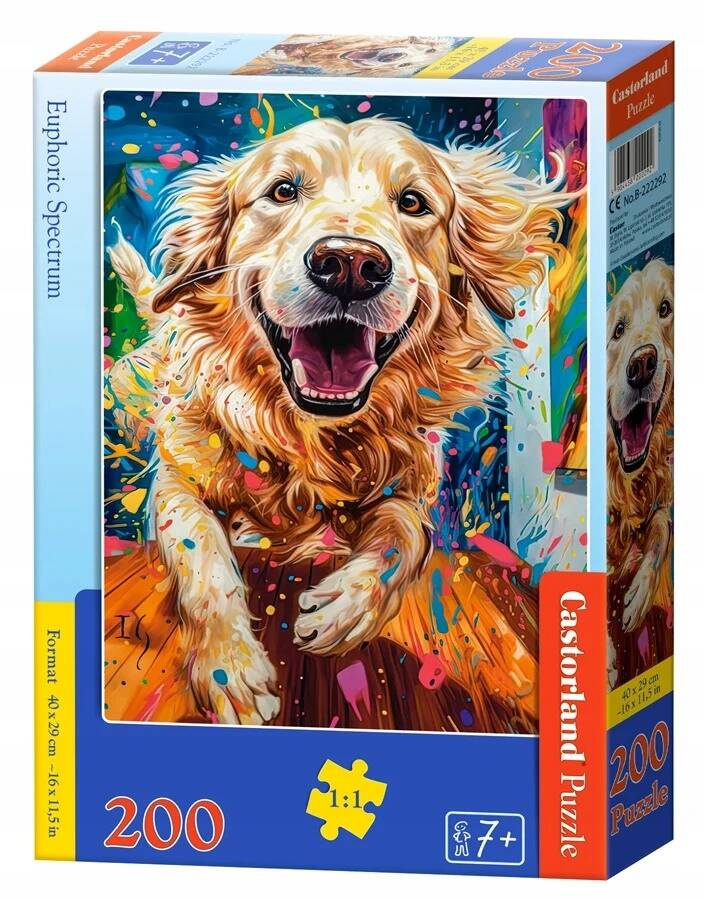 Puzzle 200 Układanka Pies LABRADOR Piesek Obrazy Obraz Kolor 7+ Castorland_2